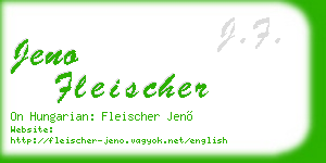 jeno fleischer business card